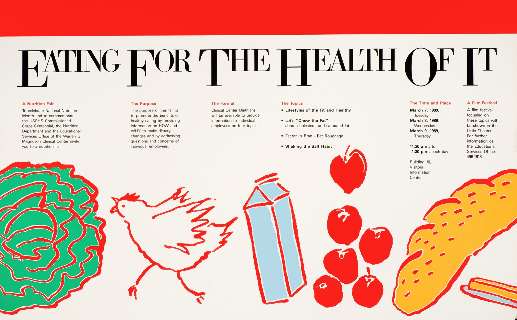 Eating for the Health of It, 1989 public health poster
